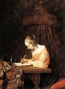 TERBORCH, Gerard Woman Writing a Letter a china oil painting reproduction